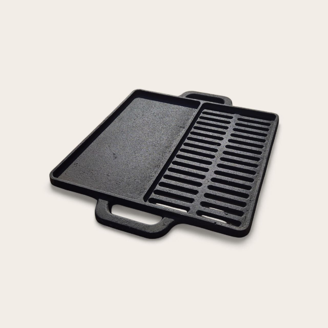 Massive Gusseisen-Grillplatte-Shale (Rechteckig).