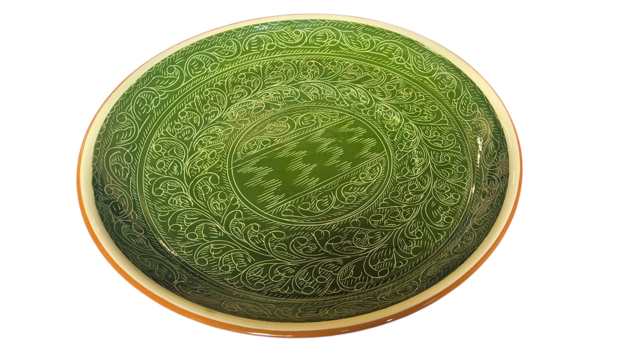 Usbekische Platte (Lagan Grün 37cm)
